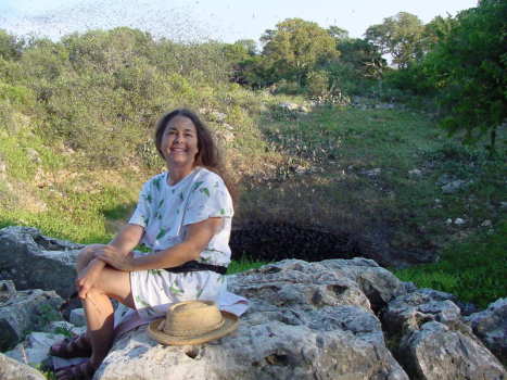 Keri at Bracken, Texas Bat Cave